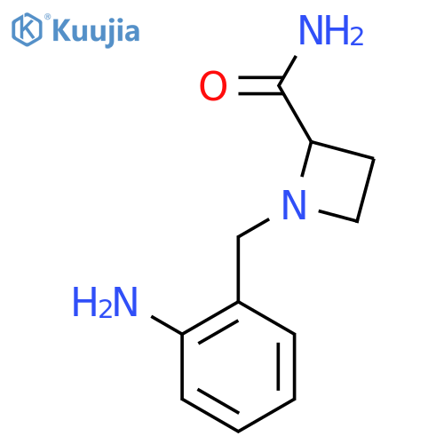1-(2-aminophenyl)methylazetidine-2-carboxamide structure