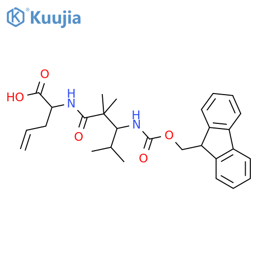 2-3-({(9H-fluoren-9-yl)methoxycarbonyl}amino)-2,2,4-trimethylpentanamidopent-4-enoic acid structure