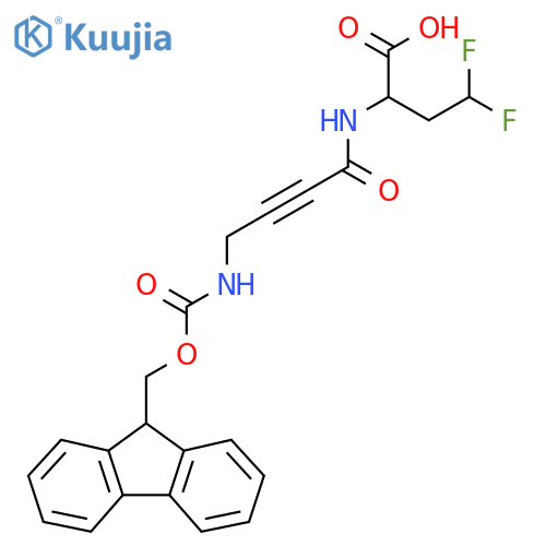 2-4-({(9H-fluoren-9-yl)methoxycarbonyl}amino)but-2-ynamido-4,4-difluorobutanoic acid structure