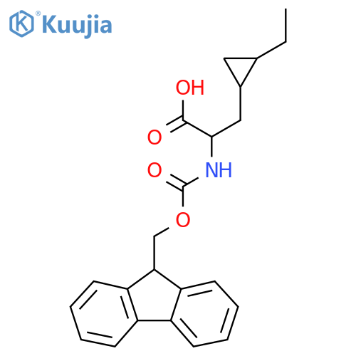 3-(2-ethylcyclopropyl)-2-({(9H-fluoren-9-yl)methoxycarbonyl}amino)propanoic acid structure