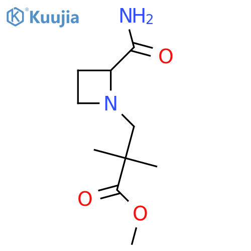methyl 3-(2-carbamoylazetidin-1-yl)-2,2-dimethylpropanoate structure