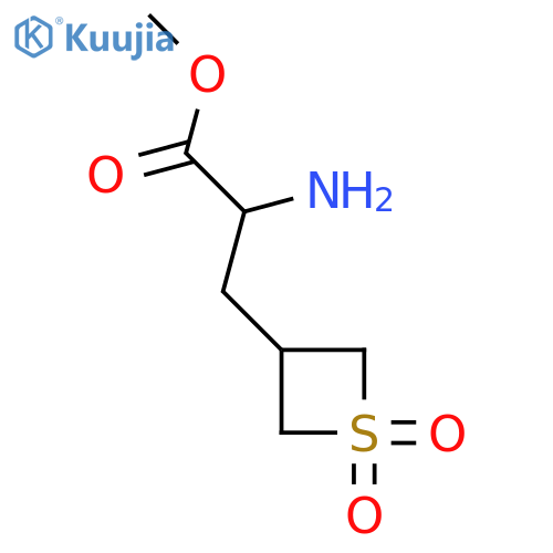 methyl 2-amino-3-(1,1-dioxo-1lambda6-thietan-3-yl)propanoate structure