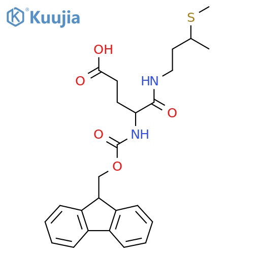 4-({(9H-fluoren-9-yl)methoxycarbonyl}amino)-4-{3-(methylsulfanyl)butylcarbamoyl}butanoic acid structure