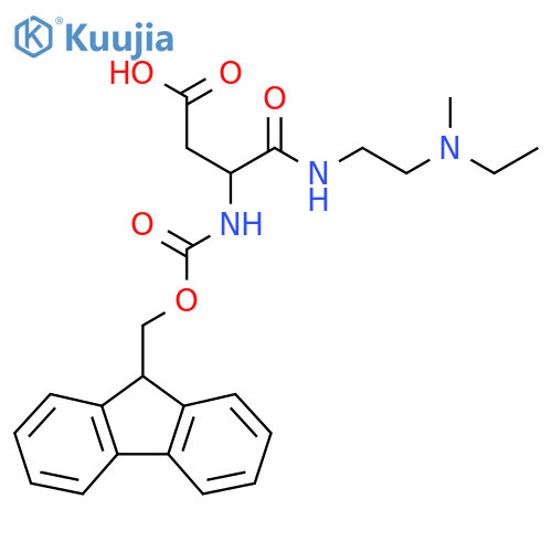 3-({2-ethyl(methyl)aminoethyl}carbamoyl)-3-({(9H-fluoren-9-yl)methoxycarbonyl}amino)propanoic acid structure