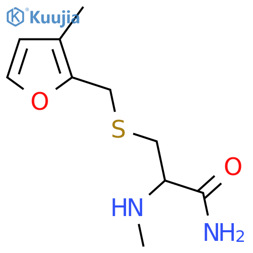 2-(methylamino)-3-{(3-methylfuran-2-yl)methylsulfanyl}propanamide structure