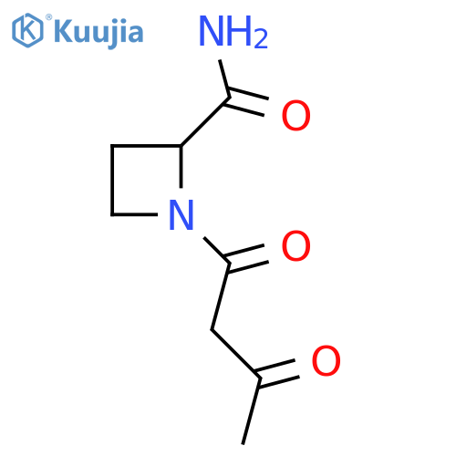 1-(3-Oxobutanoyl)azetidine-2-carboxamide structure