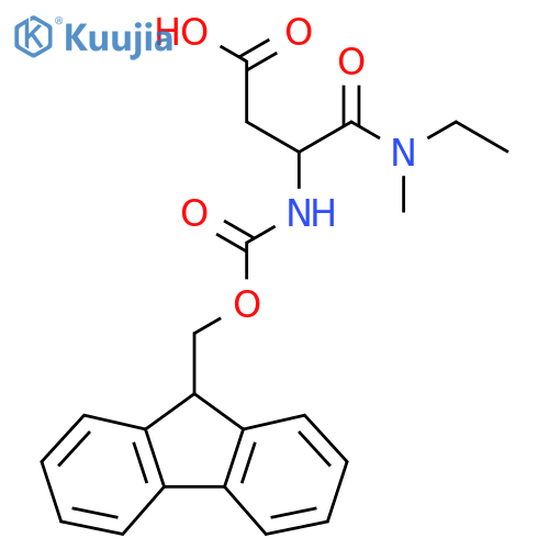 3-ethyl(methyl)carbamoyl-3-({(9H-fluoren-9-yl)methoxycarbonyl}amino)propanoic acid structure