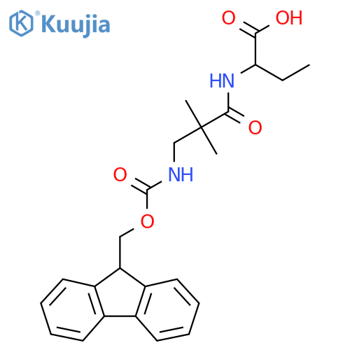 2-3-({(9H-fluoren-9-yl)methoxycarbonyl}amino)-2,2-dimethylpropanamidobutanoic acid structure