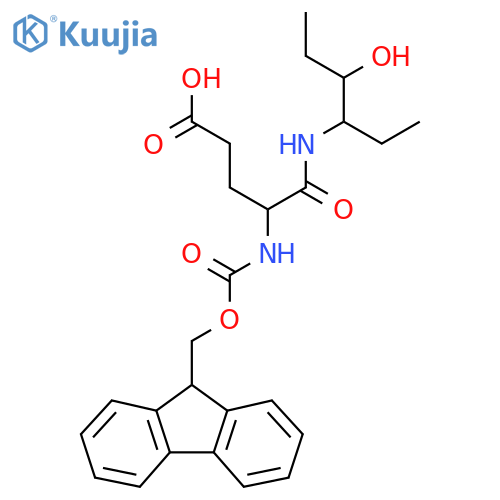 4-({(9H-fluoren-9-yl)methoxycarbonyl}amino)-4-(4-hydroxyhexan-3-yl)carbamoylbutanoic acid structure
