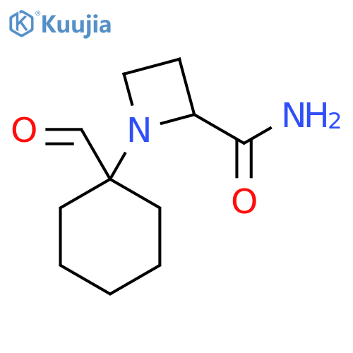 1-(1-formylcyclohexyl)azetidine-2-carboxamide structure