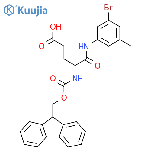4-(3-bromo-5-methylphenyl)carbamoyl-4-({(9H-fluoren-9-yl)methoxycarbonyl}amino)butanoic acid structure
