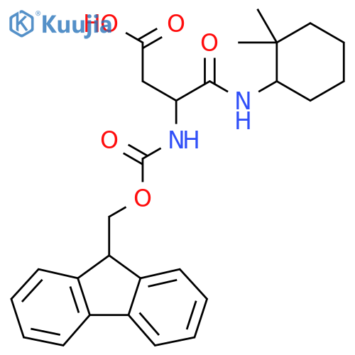 3-(2,2-dimethylcyclohexyl)carbamoyl-3-({(9H-fluoren-9-yl)methoxycarbonyl}amino)propanoic acid structure