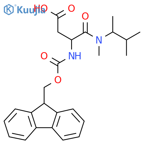3-({(9H-fluoren-9-yl)methoxycarbonyl}amino)-3-methyl(3-methylbutan-2-yl)carbamoylpropanoic acid structure