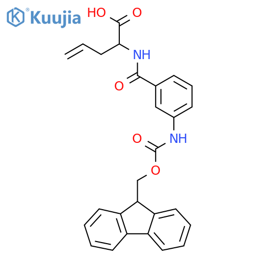 2-{3-({(9H-fluoren-9-yl)methoxycarbonyl}amino)phenylformamido}pent-4-enoic acid structure