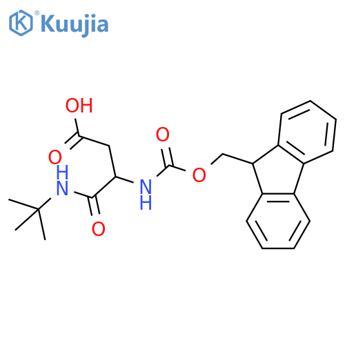 3-(tert-butylcarbamoyl)-3-({(9H-fluoren-9-yl)methoxycarbonyl}amino)propanoic acid structure