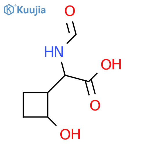 2-(2-hydroxycyclobutyl)-2-formamidoacetic acid structure