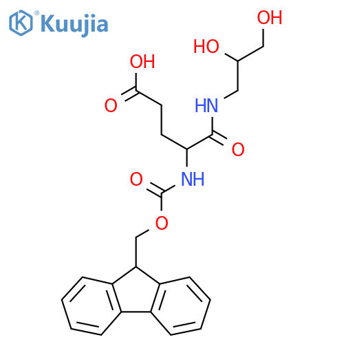 4-(2,3-dihydroxypropyl)carbamoyl-4-({(9H-fluoren-9-yl)methoxycarbonyl}amino)butanoic acid structure