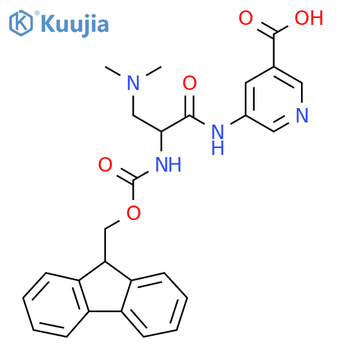 5-3-(dimethylamino)-2-({(9H-fluoren-9-yl)methoxycarbonyl}amino)propanamidopyridine-3-carboxylic acid structure