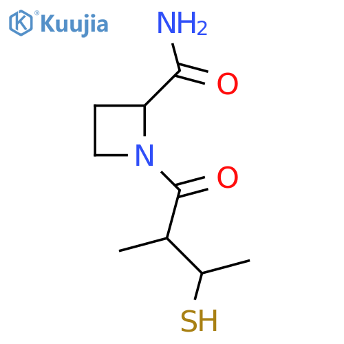 1-(2-methyl-3-sulfanylbutanoyl)azetidine-2-carboxamide structure