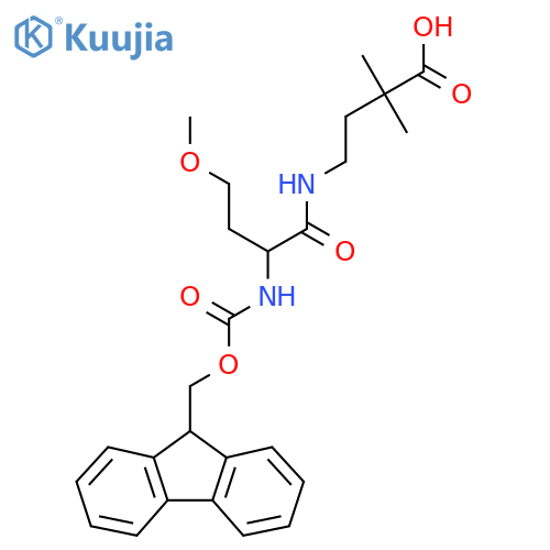 4-2-({(9H-fluoren-9-yl)methoxycarbonyl}amino)-4-methoxybutanamido-2,2-dimethylbutanoic acid structure