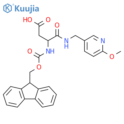 3-({(9H-fluoren-9-yl)methoxycarbonyl}amino)-3-{(6-methoxypyridin-3-yl)methylcarbamoyl}propanoic acid structure