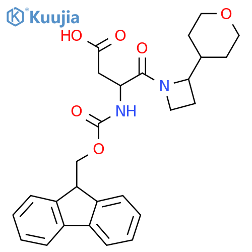 3-({(9H-fluoren-9-yl)methoxycarbonyl}amino)-4-2-(oxan-4-yl)azetidin-1-yl-4-oxobutanoic acid structure