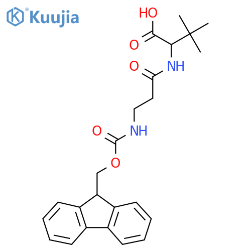 2-3-({(9H-fluoren-9-yl)methoxycarbonyl}amino)propanamido-3,3-dimethylbutanoic acid structure