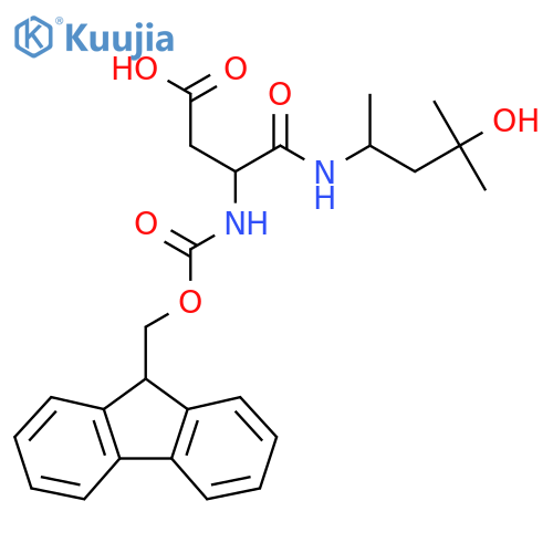 3-({(9H-fluoren-9-yl)methoxycarbonyl}amino)-3-(4-hydroxy-4-methylpentan-2-yl)carbamoylpropanoic acid structure
