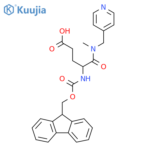 4-({(9H-fluoren-9-yl)methoxycarbonyl}amino)-4-{methyl(pyridin-4-yl)methylcarbamoyl}butanoic acid structure