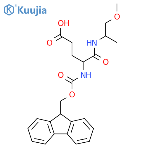 4-({(9H-fluoren-9-yl)methoxycarbonyl}amino)-4-(1-methoxypropan-2-yl)carbamoylbutanoic acid structure