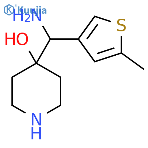 4-amino(5-methylthiophen-3-yl)methylpiperidin-4-ol structure