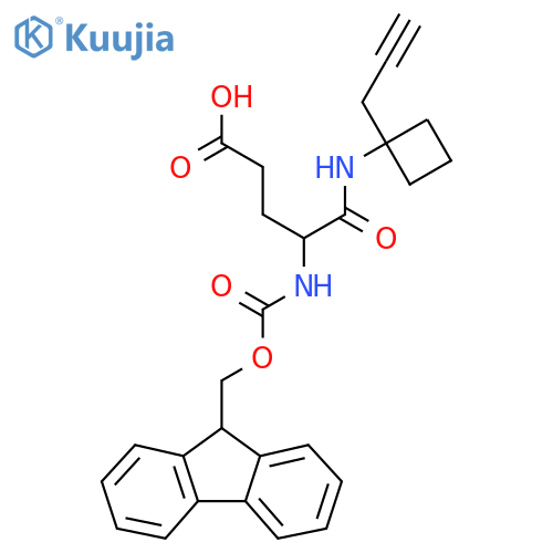 4-({(9H-fluoren-9-yl)methoxycarbonyl}amino)-4-{1-(prop-2-yn-1-yl)cyclobutylcarbamoyl}butanoic acid structure