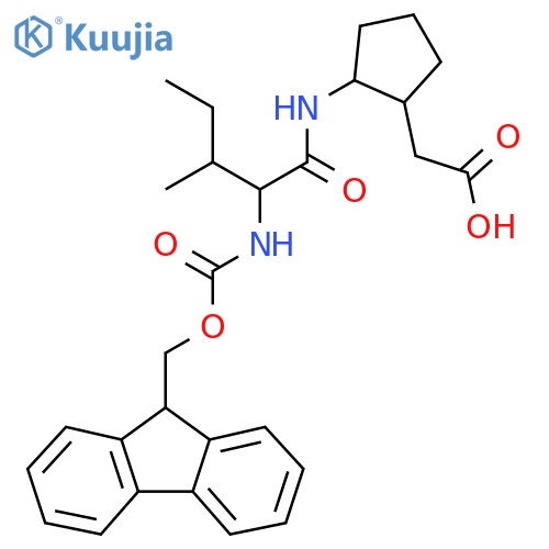 2-{2-2-({(9H-fluoren-9-yl)methoxycarbonyl}amino)-3-methylpentanamidocyclopentyl}acetic acid structure