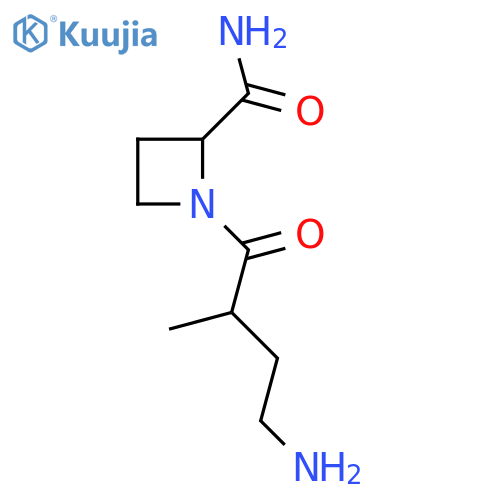 1-(4-amino-2-methylbutanoyl)azetidine-2-carboxamide structure