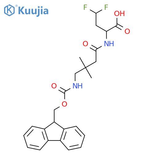 2-4-({(9H-fluoren-9-yl)methoxycarbonyl}amino)-3,3-dimethylbutanamido-4,4-difluorobutanoic acid structure