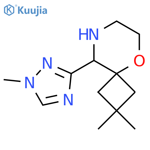 2,2-dimethyl-9-(1-methyl-1H-1,2,4-triazol-3-yl)-5-oxa-8-azaspiro3.5nonane structure