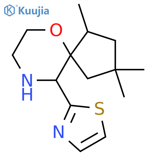 1,3,3-trimethyl-10-(1,3-thiazol-2-yl)-6-oxa-9-azaspiro4.5decane structure
