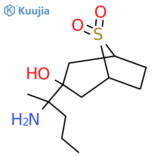 3-(2-aminopentan-2-yl)-3-hydroxy-8lambda6-thiabicyclo3.2.1octane-8,8-dione structure