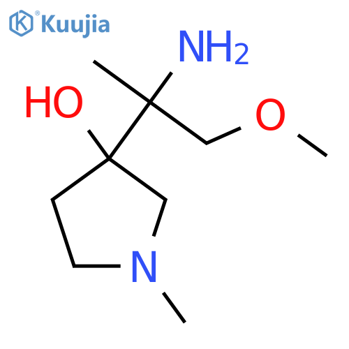 3-(2-amino-1-methoxypropan-2-yl)-1-methylpyrrolidin-3-ol structure