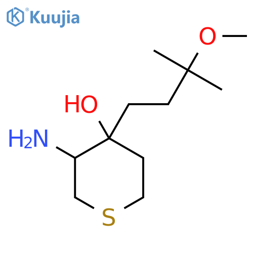 3-amino-4-(3-methoxy-3-methylbutyl)thian-4-ol structure