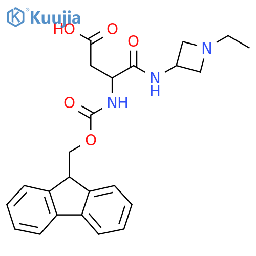 3-(1-ethylazetidin-3-yl)carbamoyl-3-({(9H-fluoren-9-yl)methoxycarbonyl}amino)propanoic acid structure