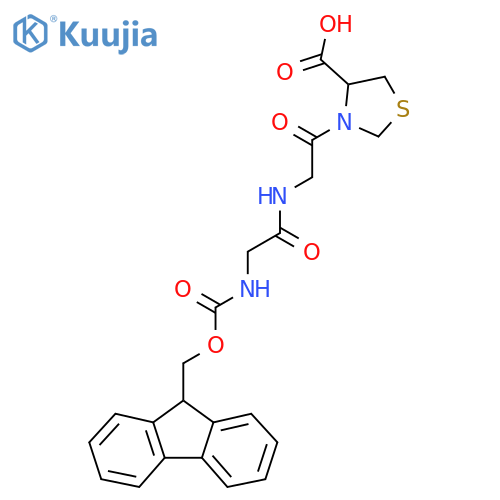 3-{2-2-({(9H-fluoren-9-yl)methoxycarbonyl}amino)acetamidoacetyl}-1,3-thiazolidine-4-carboxylic acid structure