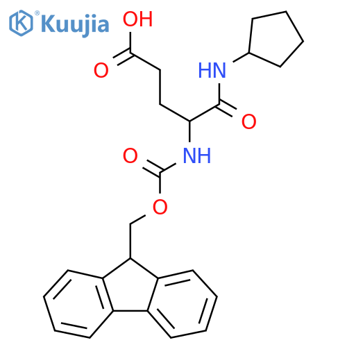 4-(cyclopentylcarbamoyl)-4-({(9H-fluoren-9-yl)methoxycarbonyl}amino)butanoic acid structure