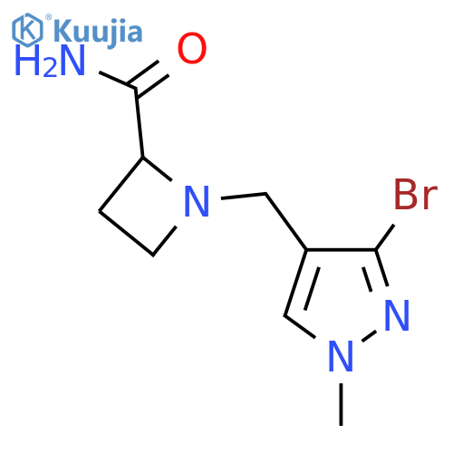 1-(3-bromo-1-methyl-1H-pyrazol-4-yl)methylazetidine-2-carboxamide structure