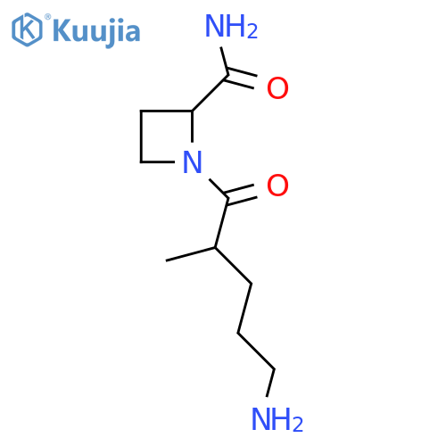 1-(5-amino-2-methylpentanoyl)azetidine-2-carboxamide structure