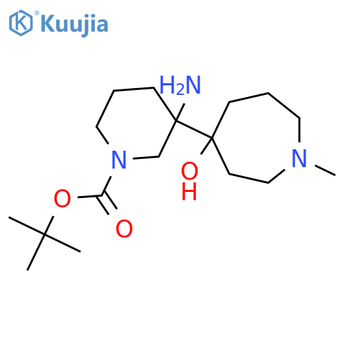 tert-butyl 3-amino-3-(4-hydroxy-1-methylazepan-4-yl)piperidine-1-carboxylate structure