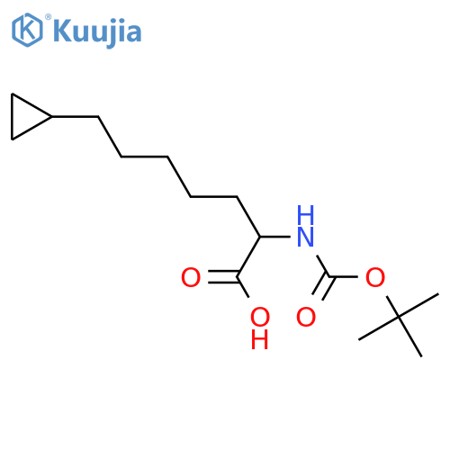 2-{(tert-butoxy)carbonylamino}-7-cyclopropylheptanoic acid structure
