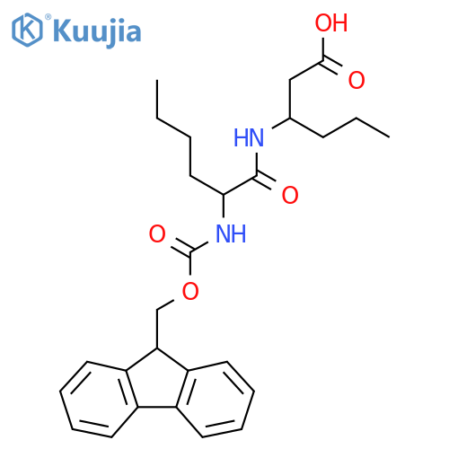 3-2-({(9H-fluoren-9-yl)methoxycarbonyl}amino)hexanamidohexanoic acid structure