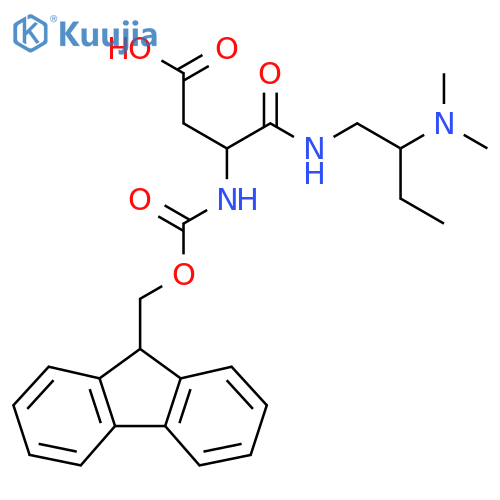 3-{2-(dimethylamino)butylcarbamoyl}-3-({(9H-fluoren-9-yl)methoxycarbonyl}amino)propanoic acid structure