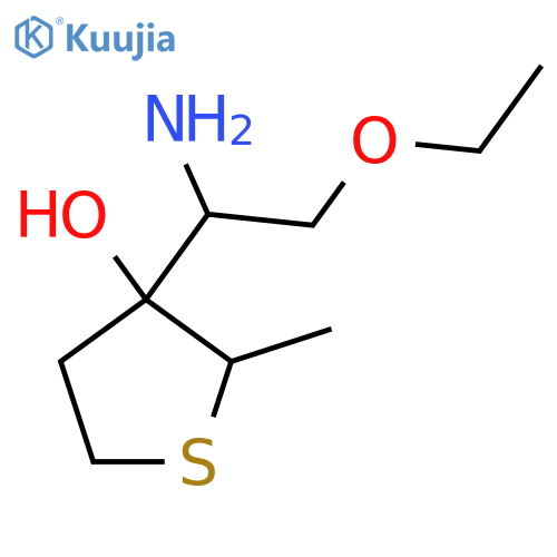 3-(1-amino-2-ethoxyethyl)-2-methylthiolan-3-ol structure